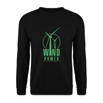 Windkraftanlage - Unisex Pullover - Schwarz - Vorne - Alina (178cm) & Michal (187cm)