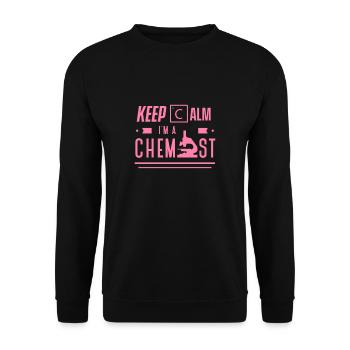 Professeur de chimie chimiste chimie chimie équipe - Sweat-shirt Unisexe - noir - Devant - Alina (178cm) & Michal (187cm)