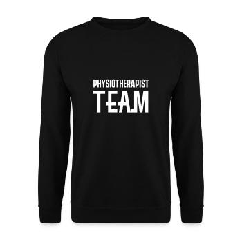 Physiotherapie - Unisex Pullover - Schwarz - Vorne - Alina (178cm) & Michal (187cm)