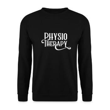 Beruf Physiotherapeut Physio Physiotherapie Team - Unisex Pullover - Schwarz - Vorne - Alina (178cm) & Michal (187cm)