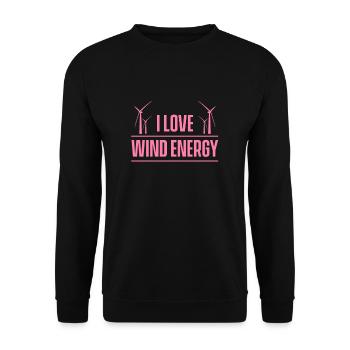 Windmill windmill wind power wind energy power - Unisex Sweatshirt - black - Front - Alina (178cm) & Michal (187cm)