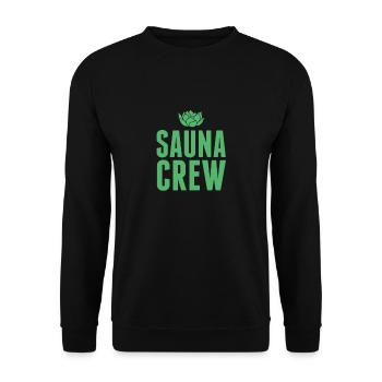 Sauna Mannschaft - Unisex Pullover - Schwarz - Vorne - Alina (178cm) & Michal (187cm)