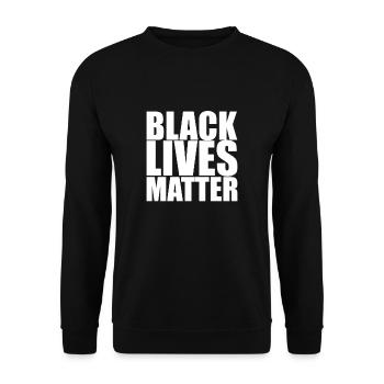 Black Lives Matter - Unisex Pullover - Schwarz - Vorne - Alina (178cm) & Michal (187cm)