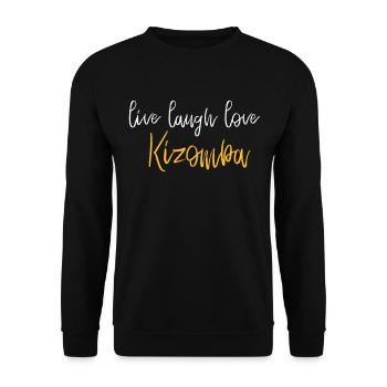 live laugh love Kizomba - Danse Chemise - Sweat-shirt Unisexe - noir - Devant - Alina (178cm) & Michal (187cm)