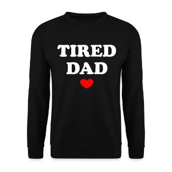 Tired Dad - Unisex Sweatshirt - black - Front - Alina (178cm) & Michal (187cm)