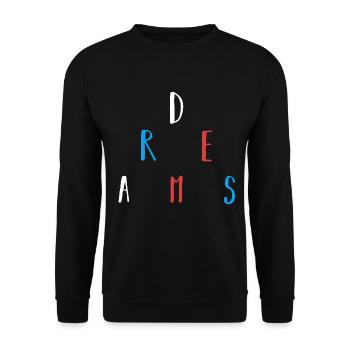 dreams - Unisex Sweatshirt - black - Front - Alina (178cm) & Michal (187cm)