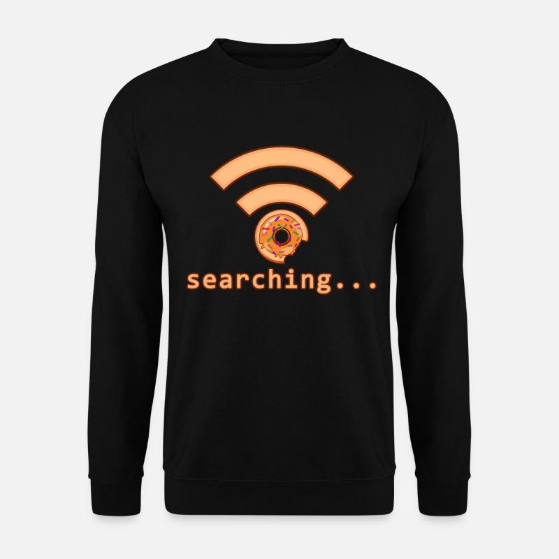 Searching Wifi Donuts Wlan Internet - Unisex Pullover - Schwarz