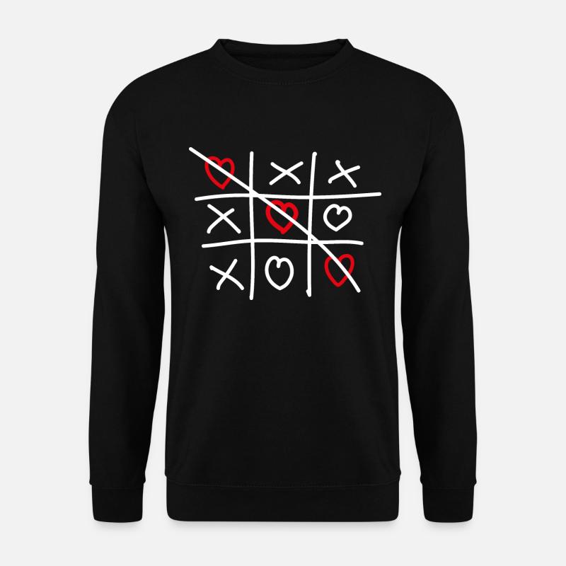Tic Tac Toe heart - Unisex Sweatshirt - black