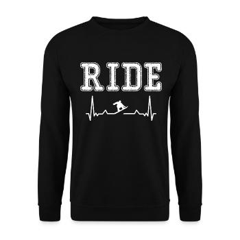 RIDE Snowboard Snow Snowboarding - Unisex Sweatshirt - black - Front - Alina (178cm) & Michal (187cm)