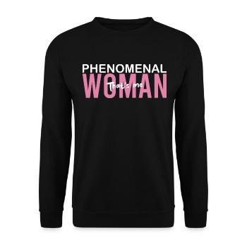 Penomenal Woman That's me - Unisex Sweatshirt - black - Front - Alina (178cm) & Michal (187cm)
