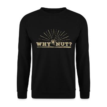 Autumn Acorn Funny - Unisex Sweatshirt - black - Front - Alina (178cm) & Michal (187cm)
