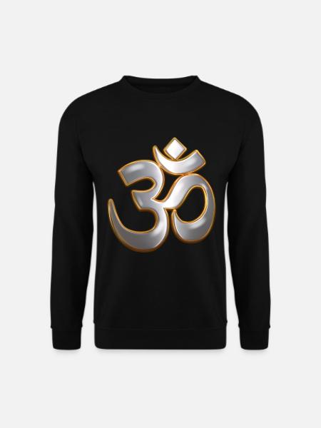 Om (Silver Chrome) - Unisex Sweatshirt - black