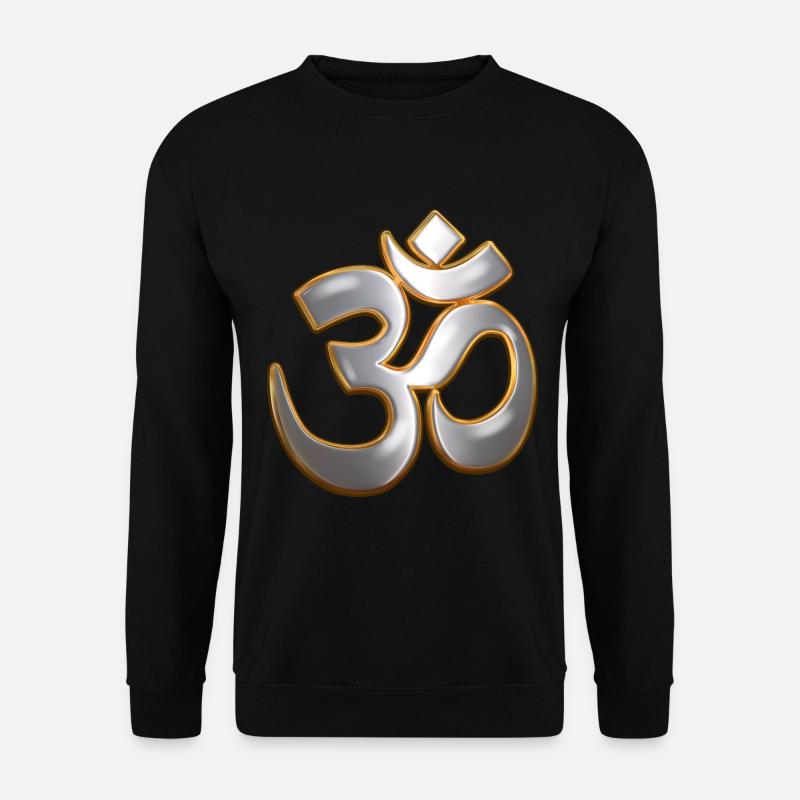 Om (Silver Chrome) - Unisex Sweatshirt - black