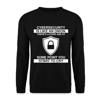 Conception de cybersécurité pour la sécurité informatique et les pirates informatiques - Sweat-shirt Unisexe - noir - Devant - Alina (178cm) & Michal (187cm)