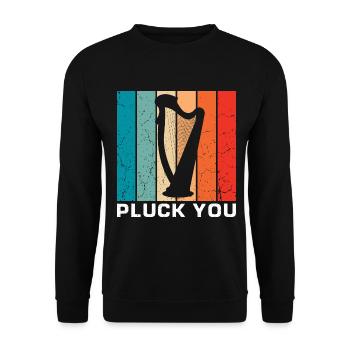 Harp design for harpist and harp player - Unisex Sweatshirt - black - Front - Alina (178cm) & Michal (187cm)