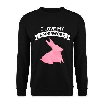 Conception d'origami Kirigami coloré - Sweat-shirt Unisexe - noir - Devant - Alina (178cm) & Michal (187cm)