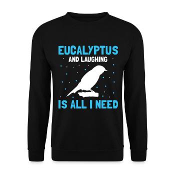 Pêcheur roi australien et oiseau lanchender - Sweat-shirt Unisexe - noir - Devant - Alina (178cm) & Michal (187cm)
