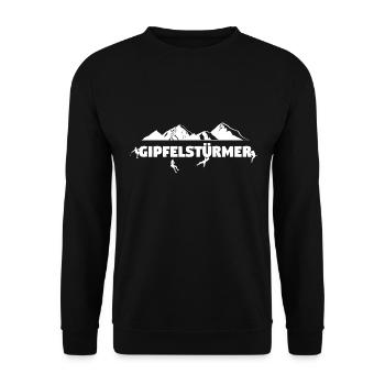 climber - Unisex Sweatshirt - black - Front - Alina (178cm) & Michal (187cm)