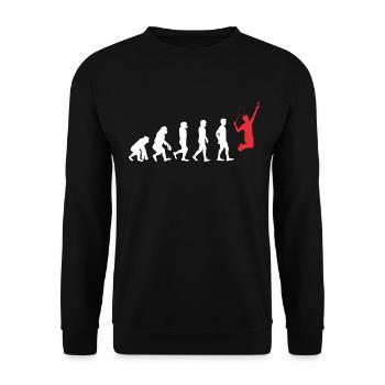 Évolution du badminton Évolution du joueur de badminton - Sweat-shirt Unisexe - noir - Devant - Alina (178cm) & Michal (187cm)