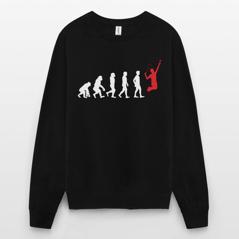 Badminton evolution badminton player evolution Unisex Sweatshirt