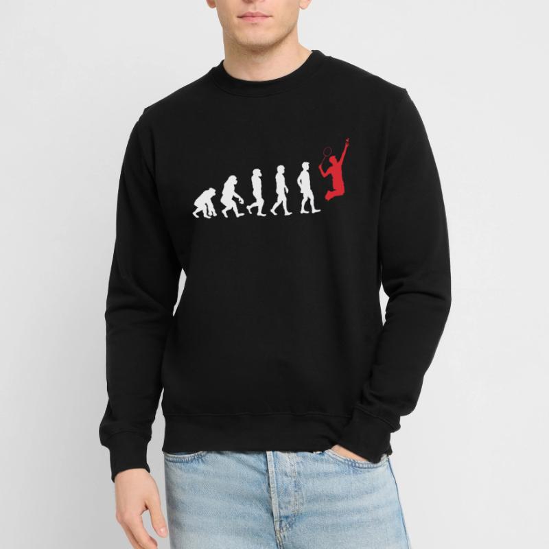 Badminton evolution badminton player evolution Unisex Sweatshirt
