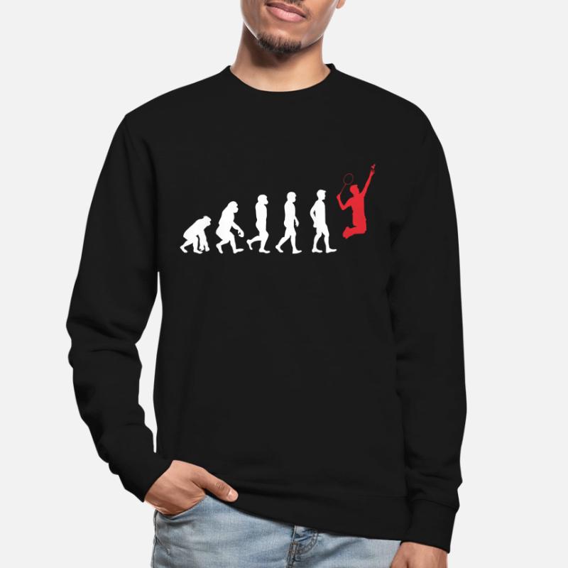 Badminton evolution badminton player evolution Unisex Sweatshirt