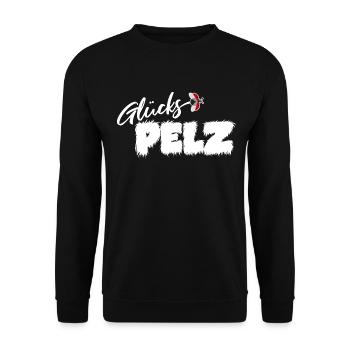 Glückspelz für Glückspilze - Unisex Pullover - Schwarz - Vorne - Alina (178cm) & Michal (187cm)