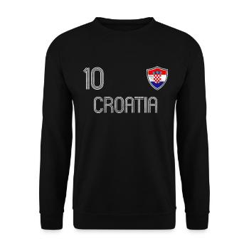 Croatia Football Team - Unisex Sweatshirt - black - Front - Alina (178cm) & Michal (187cm)