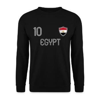 Ägypten Fußball Mannschaft - Unisex Pullover - Schwarz - Vorne - Alina (178cm) & Michal (187cm)