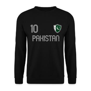 Pakistan Fußball Mannschaft - Unisex Pullover - Schwarz - Vorne - Alina (178cm) & Michal (187cm)