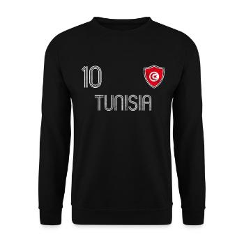 Tunisia Football Team - Unisex Sweatshirt - black - Front - Alina (178cm) & Michal (187cm)