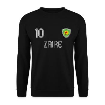 Zaire Fußball Mannschaft - Unisex Pullover - Schwarz - Vorne - Alina (178cm) & Michal (187cm)