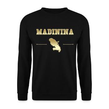 Madinina Gold Gift island of Martinique Beautiful Country - Unisex Sweatshirt - black - Front - Alina (178cm) & Michal (187cm)