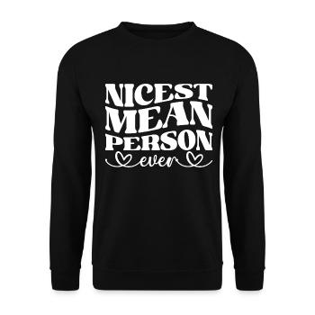 La personne la plus gentille et méchante de tous les temps - Sweat-shirt Unisexe - noir - Devant - Alina (178cm) & Michal (187cm)