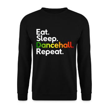Mangez Sommeil Dancehall Repeat - Sweat-shirt Unisexe - noir - Devant - Alina (178cm) & Michal (187cm)