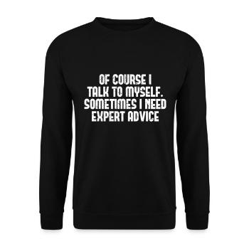 Nerd Funny Cool Fun Humor Funny Gift Idea - Unisex Sweatshirt - black - Front - Alina (178cm) & Michal (187cm)