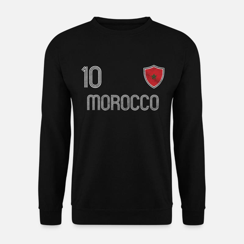 Marokko Fußball Mannschaft - Unisex Pullover - Schwarz