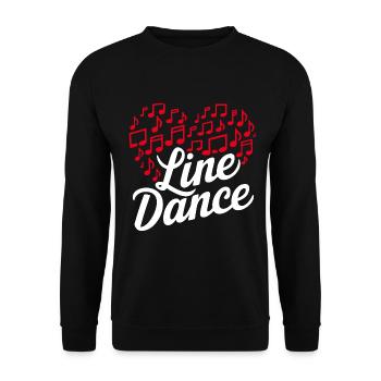 Danse en ligne Danser avec l’amour et le cœur - Sweat-shirt Unisexe - noir - Devant - Alina (178cm) & Michal (187cm)