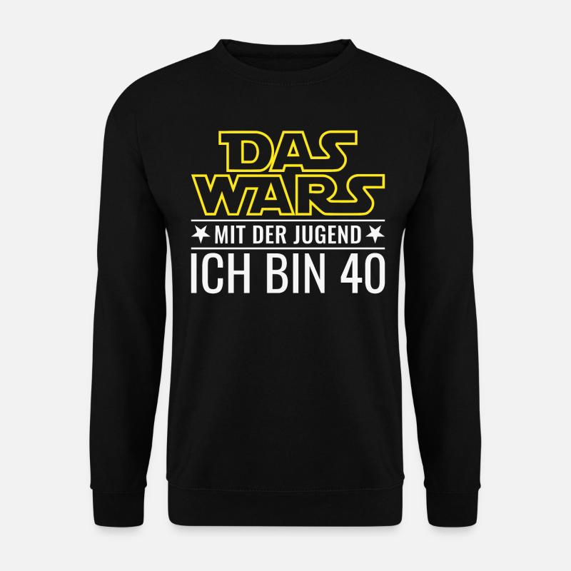 40. Geburtstag Vierzig Das Wars Mit Der Jugend 40 - Unisex Pullover - Schwarz