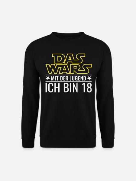 18. Geburtstag Achtzehn Das Wars Mit Der Jugend 18 - Unisex Pullover - Schwarz