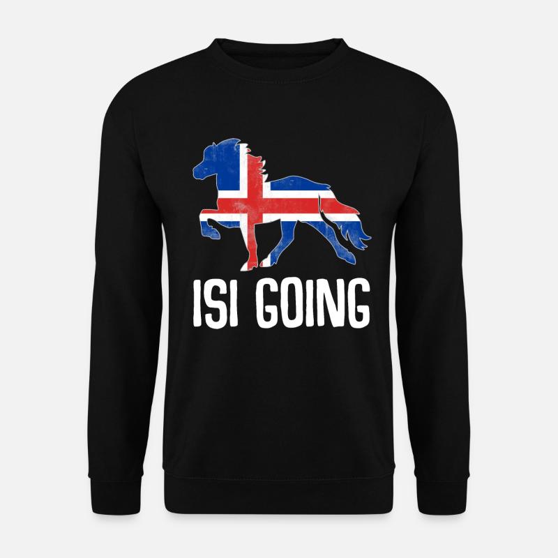 Isi Islandpferd Pony Islandpferde Spruch Geschenk - Unisex Pullover - Schwarz