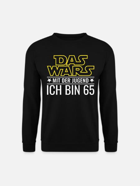 65. Geburtstag Das Wars Mit der Jugend Ich bin 65 - Unisex Pullover - Schwarz