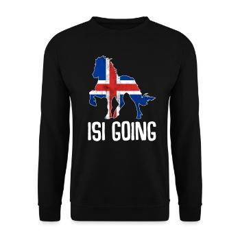 Isi Islandpferd Pony Islandpferde Spruch reiten - Unisex Pullover - Schwarz - Vorne - Alina (178cm) & Michal (187cm)