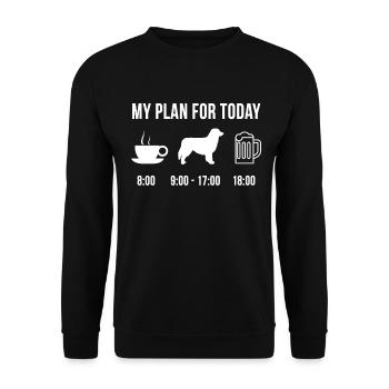 Haustier Australian Shepherd Hund Süß Welpe - Unisex Pullover - Schwarz - Vorne - Alina (178cm) & Michal (187cm)