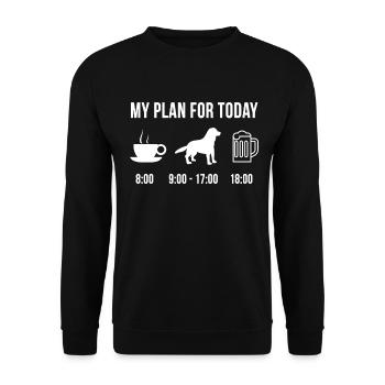 Haustier Labrador Retriever Hund Süß Welpe - Unisex Pullover - Schwarz - Vorne - Alina (178cm) & Michal (187cm)
