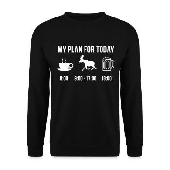 Drôle Orignal du Canada Chasse Hunter Chasseur - Sweat-shirt Unisexe - noir - Devant - Alina (178cm) & Michal (187cm)