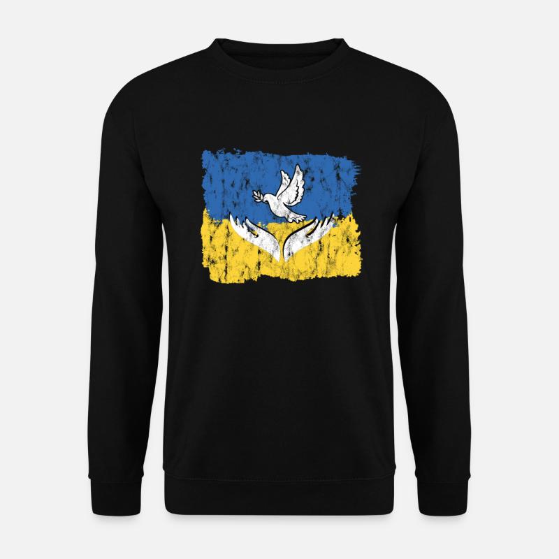 Peace Dove Ukraine - Unisex Pullover - Schwarz