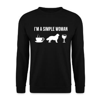 Haustier Neufundländer Hund Hund Süß Welpe - Unisex Pullover - Schwarz - Vorne - Alina (178cm) & Michal (187cm)