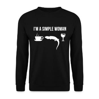 Funny Blue Tongue Skink Lizard Pet Reptile - Unisex Sweatshirt - black - Front - Alina (178cm) & Michal (187cm)