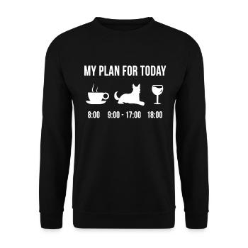 Haustier Australian Cattle Dog Hund Süß Welpe - Unisex Pullover - Schwarz - Vorne - Alina (178cm) & Michal (187cm)